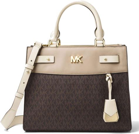 michael kors reagan medium satchel|Michael Kors manhattan medium contrast.